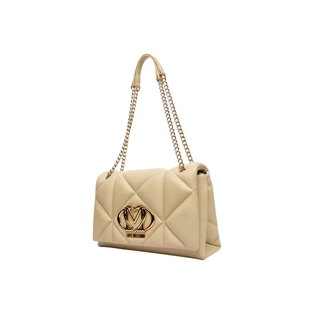 Love Moschino Beige Artificial Leather Handbag - Zeiniez