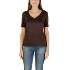 Street One Brown Cotton T-Shirt - Zeiniez