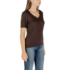 Street One Brown Cotton T-Shirt - Zeiniez