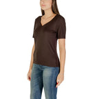 Street One Brown Cotton T-Shirt - Zeiniez