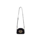 Love Moschino Black Suede Leather Handbag