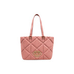 Love Moschino Pink Suede Leather Handbag
