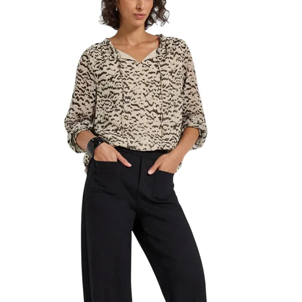 Street One Beige Polyester Blouse - Zeiniez