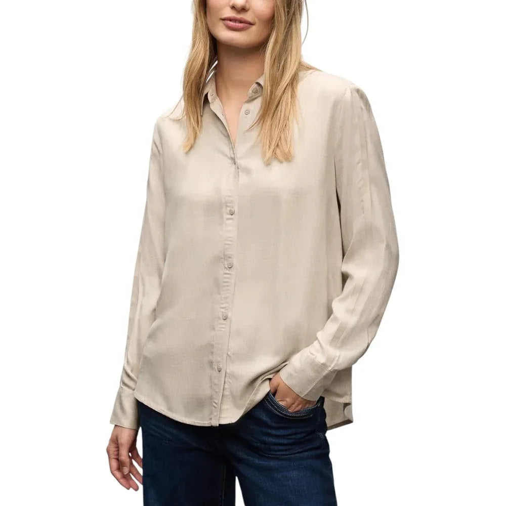 Street One Beige Viscose Blouse - Zeiniez