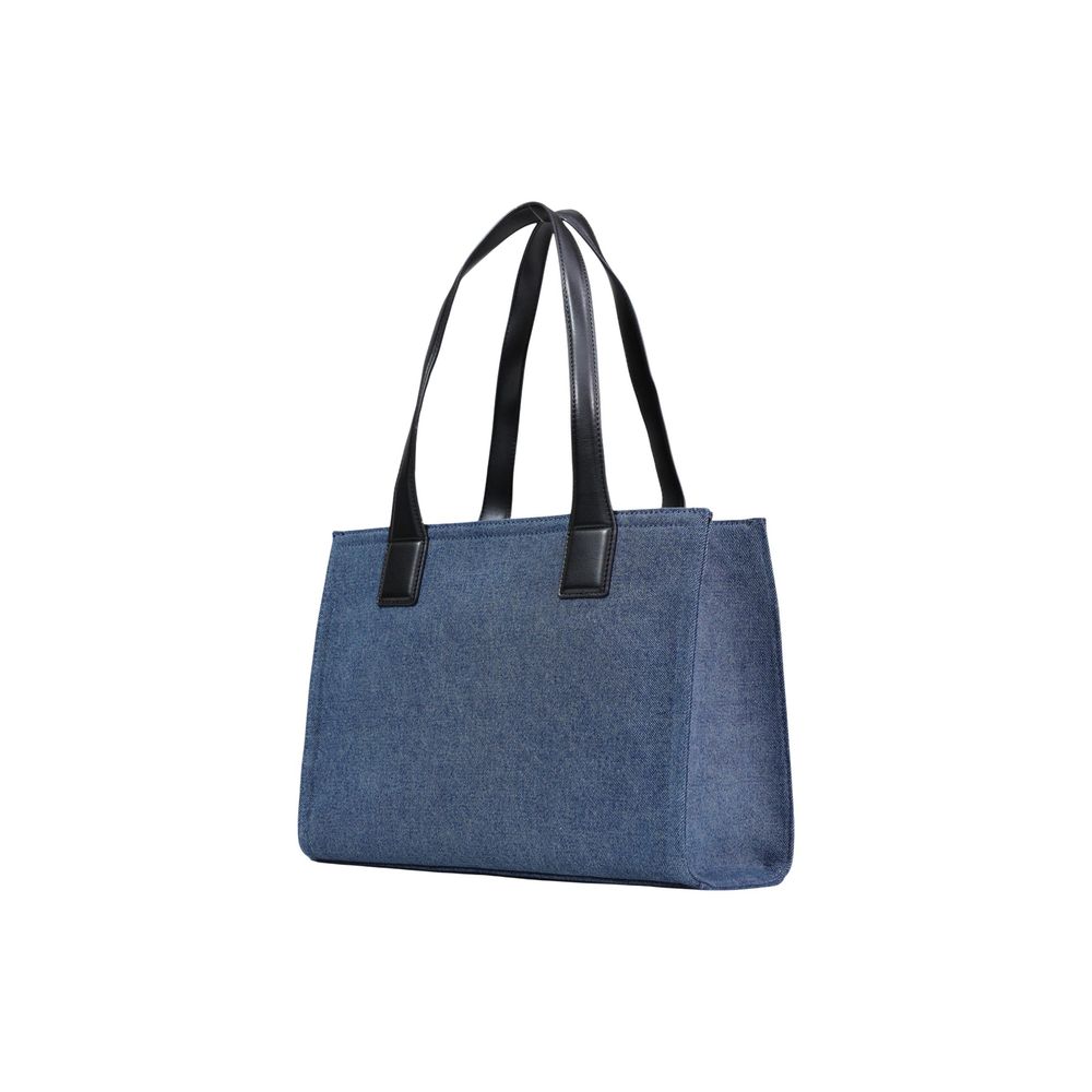 Love Moschino Blue Cotton Handbag