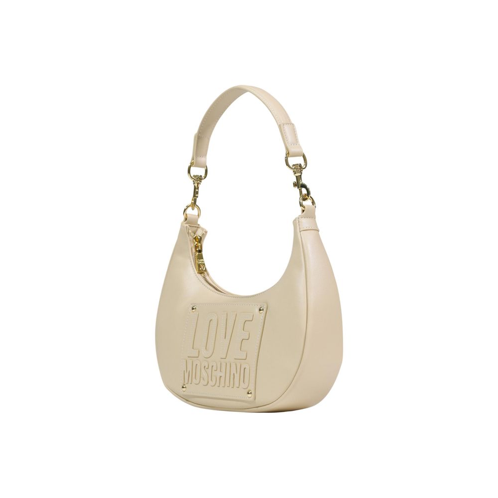 Love Moschino Cream Polyethylene Handbag