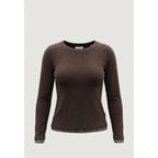 Street One Brown Cotton Long Sleeve T-Shirt - Zeiniez