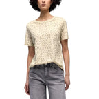 Street One Beige Cotton T-Shirt - Zeiniez