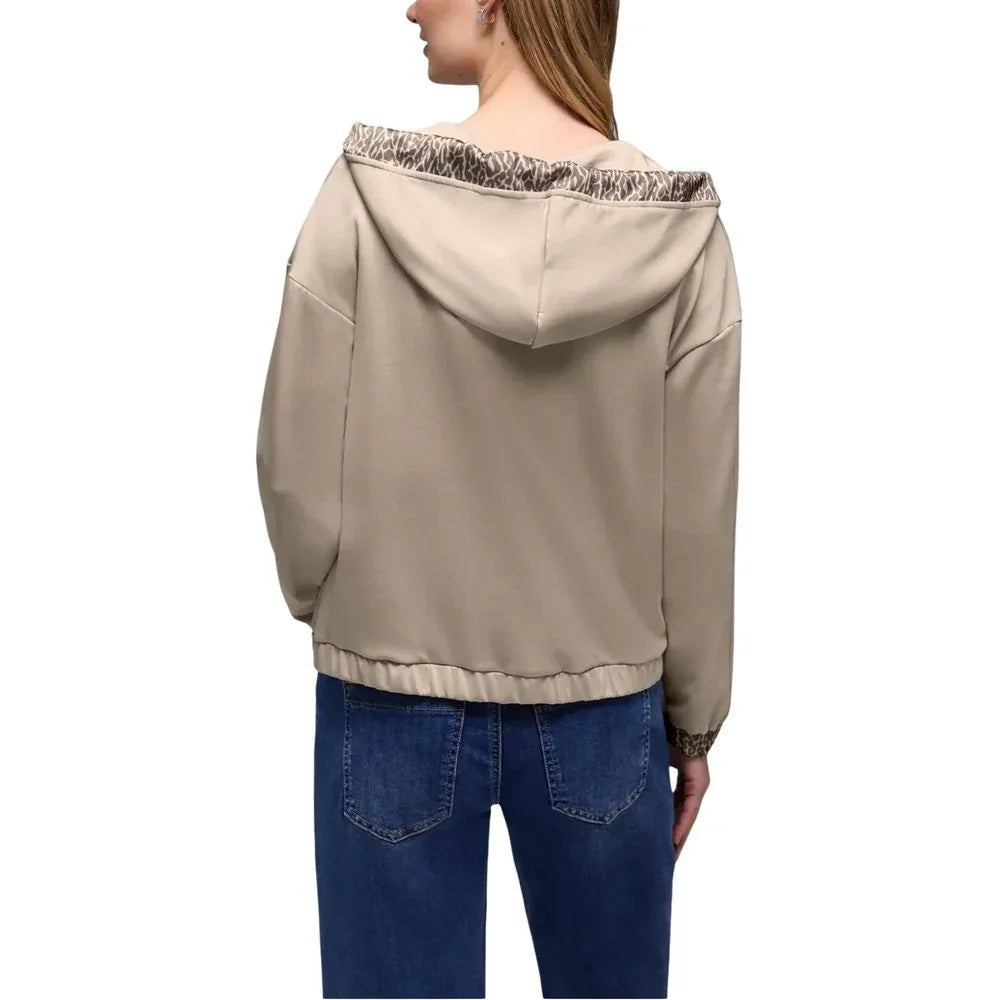 Street One Beige Modal Hoodie - Zeiniez