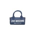 Love Moschino Blue Cotton Handbag