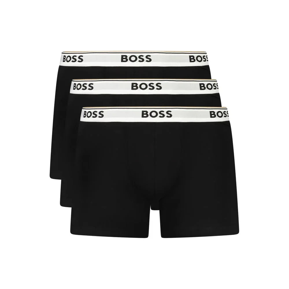 Hugo Boss Black Cotton Men Boxer - Zeiniez