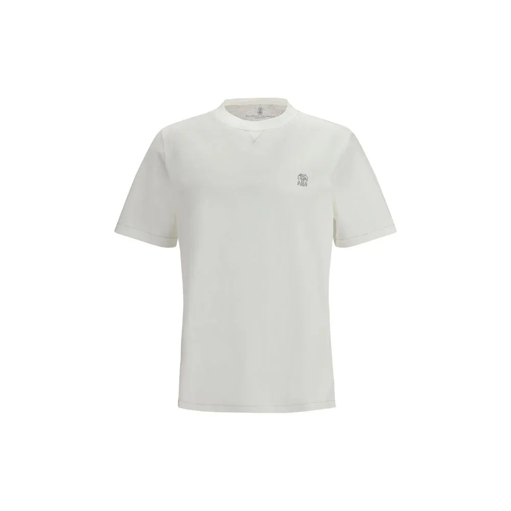 Brunello Cucinelli White Cotton T-Shirt - Zeiniez