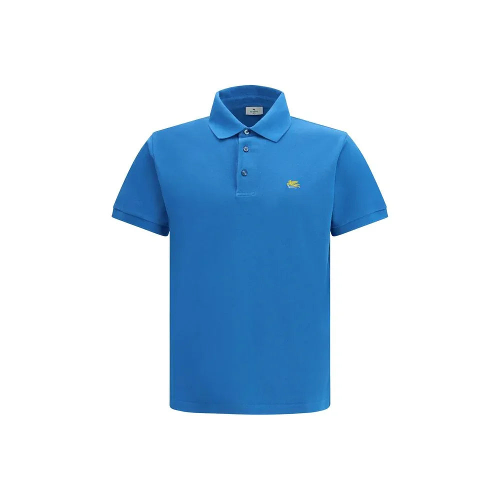 Etro Blue Cotton Polo Shirt - Zeiniez