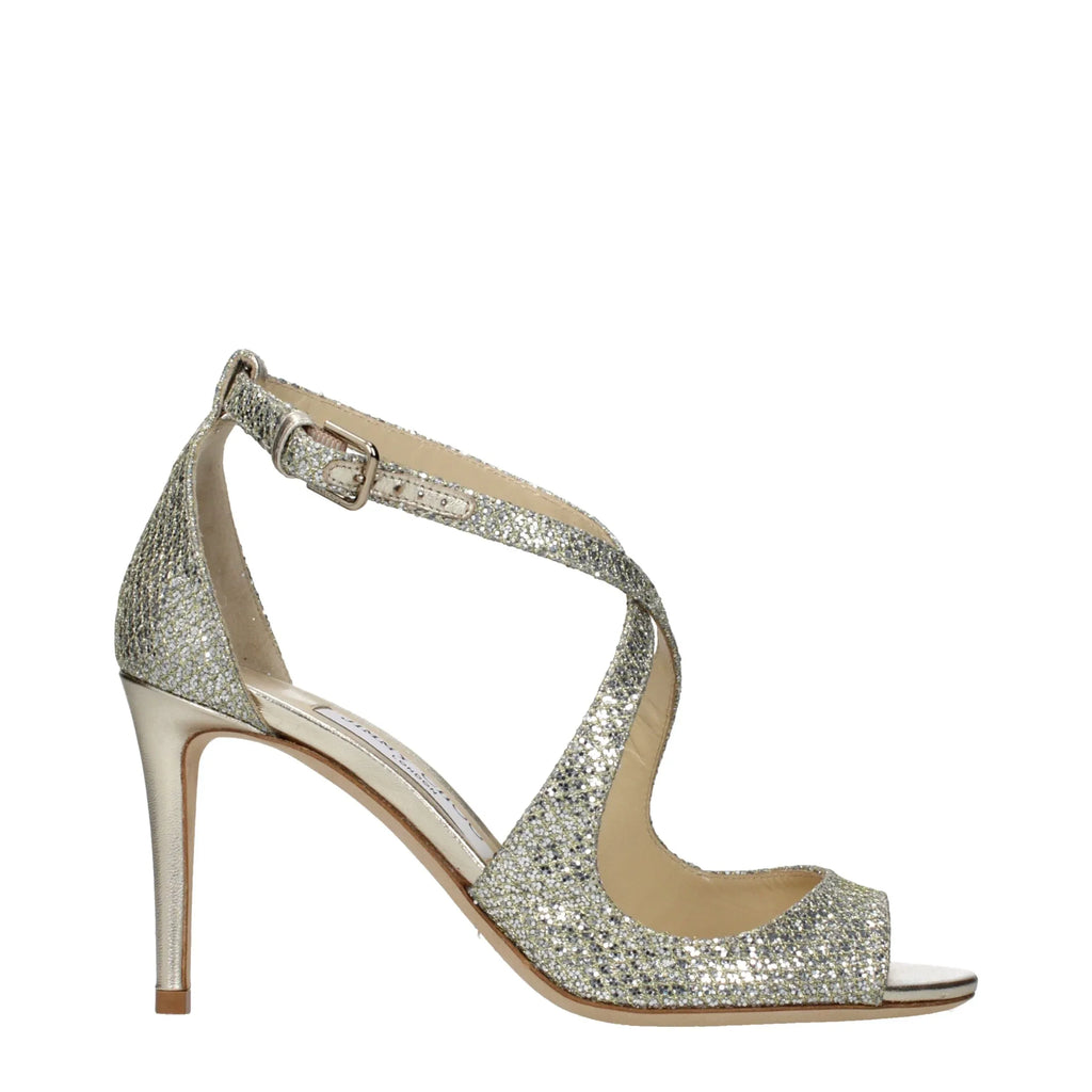 Jimmy Choo Gold Plastic Stiletto Heel Sandals - Zeiniez
