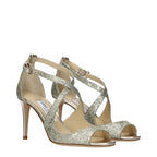 Jimmy Choo Gold Plastic Stiletto Heel Sandals - Zeiniez