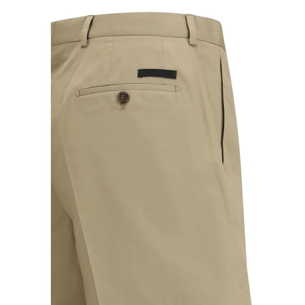Prada Beige Cotton Bermuda Shorts - Zeiniez