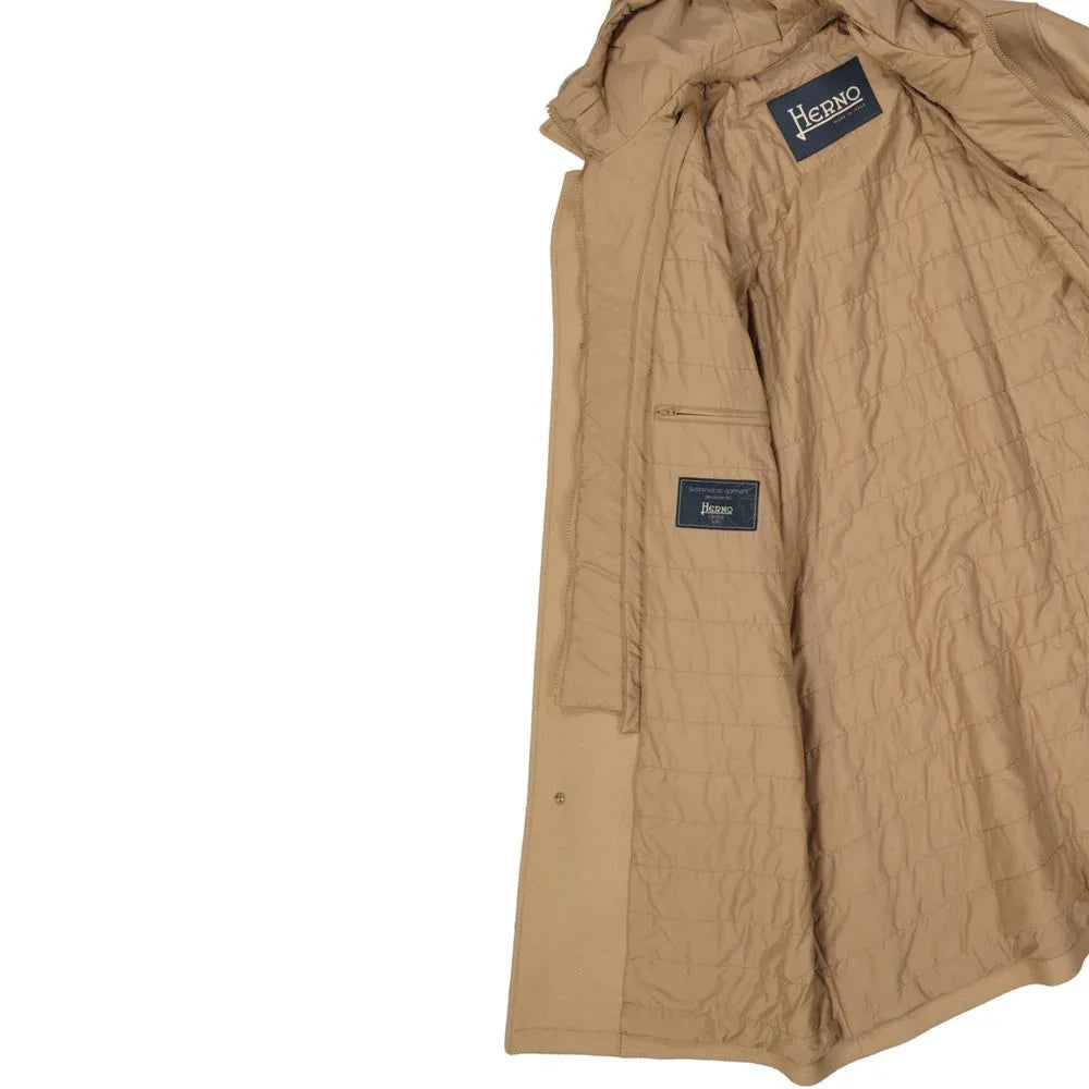 Herno Brown Polyamide Coat - Zeiniez