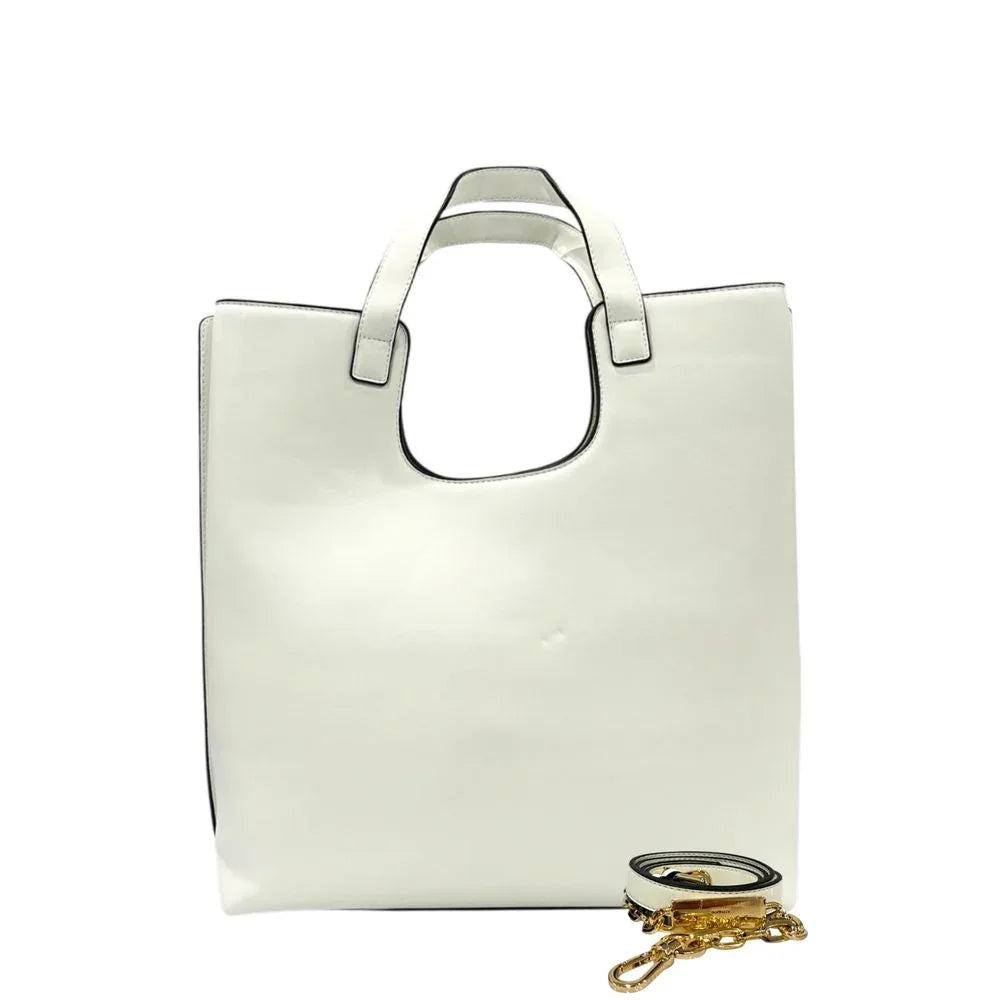 Twinset White PU Women Handbag - Zeiniez
