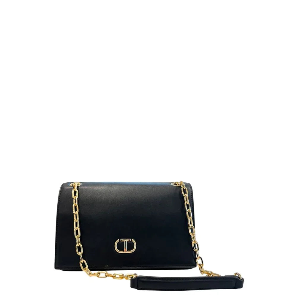 Twinset Black PU Women Crossbody Bag - Zeiniez
