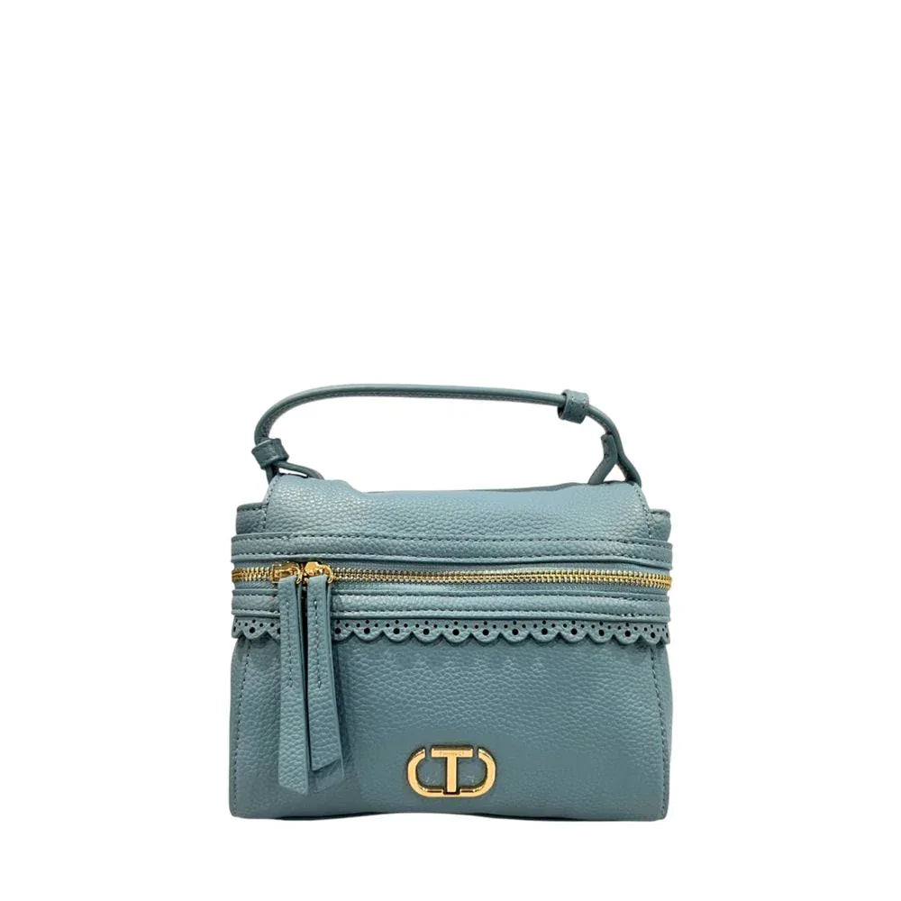 Twinset Blue PU Women Handbag - Zeiniez