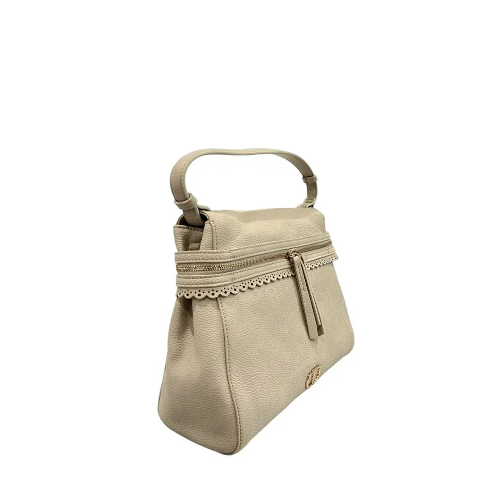 Twinset Beige PU Women Handbag - Zeiniez