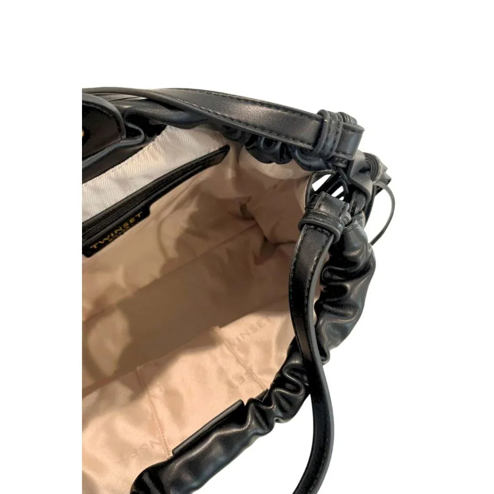 Twinset Black PU Women Shoulder Bag - Zeiniez