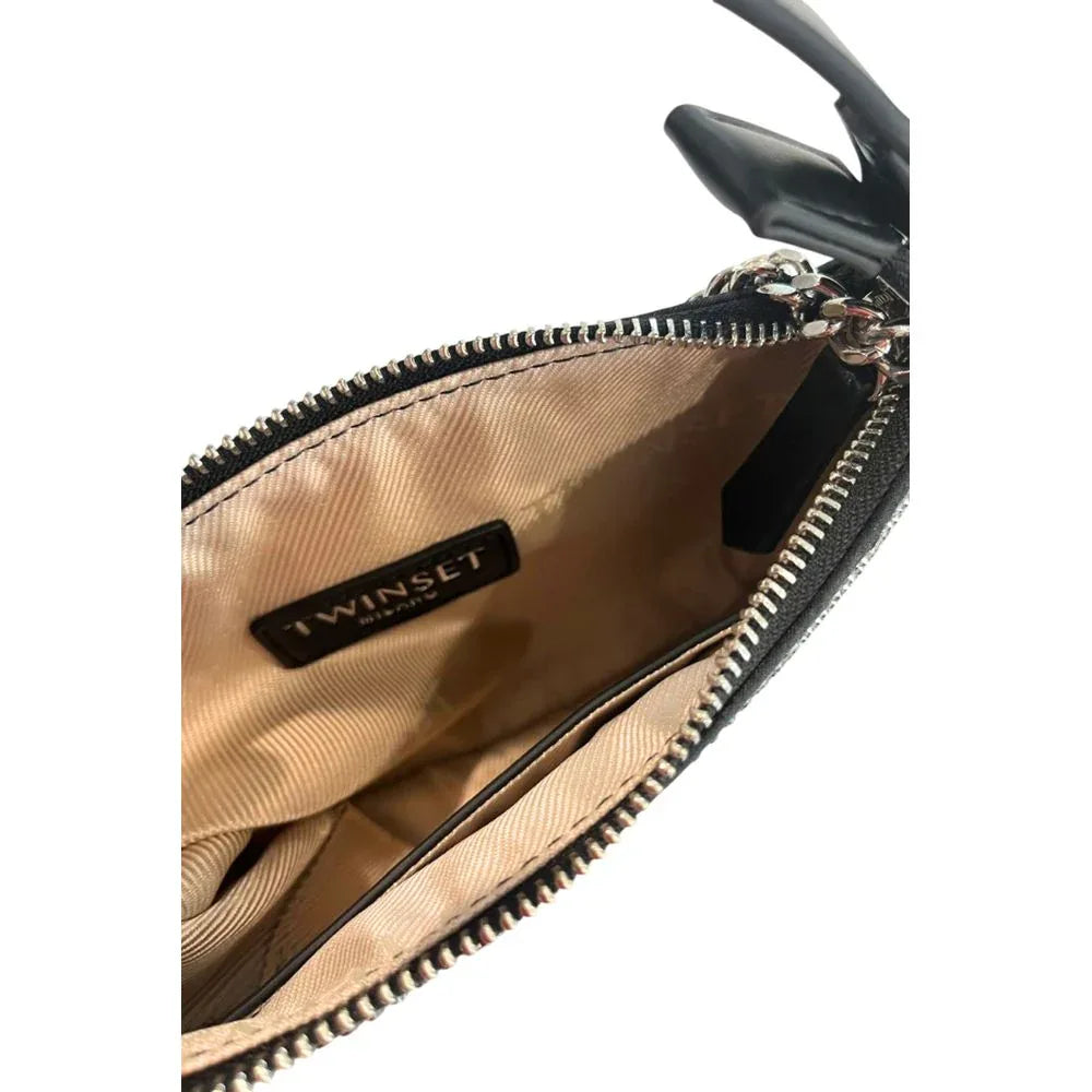 Twinset Black Polyurethane Women Shoulder Bag - Zeiniez
