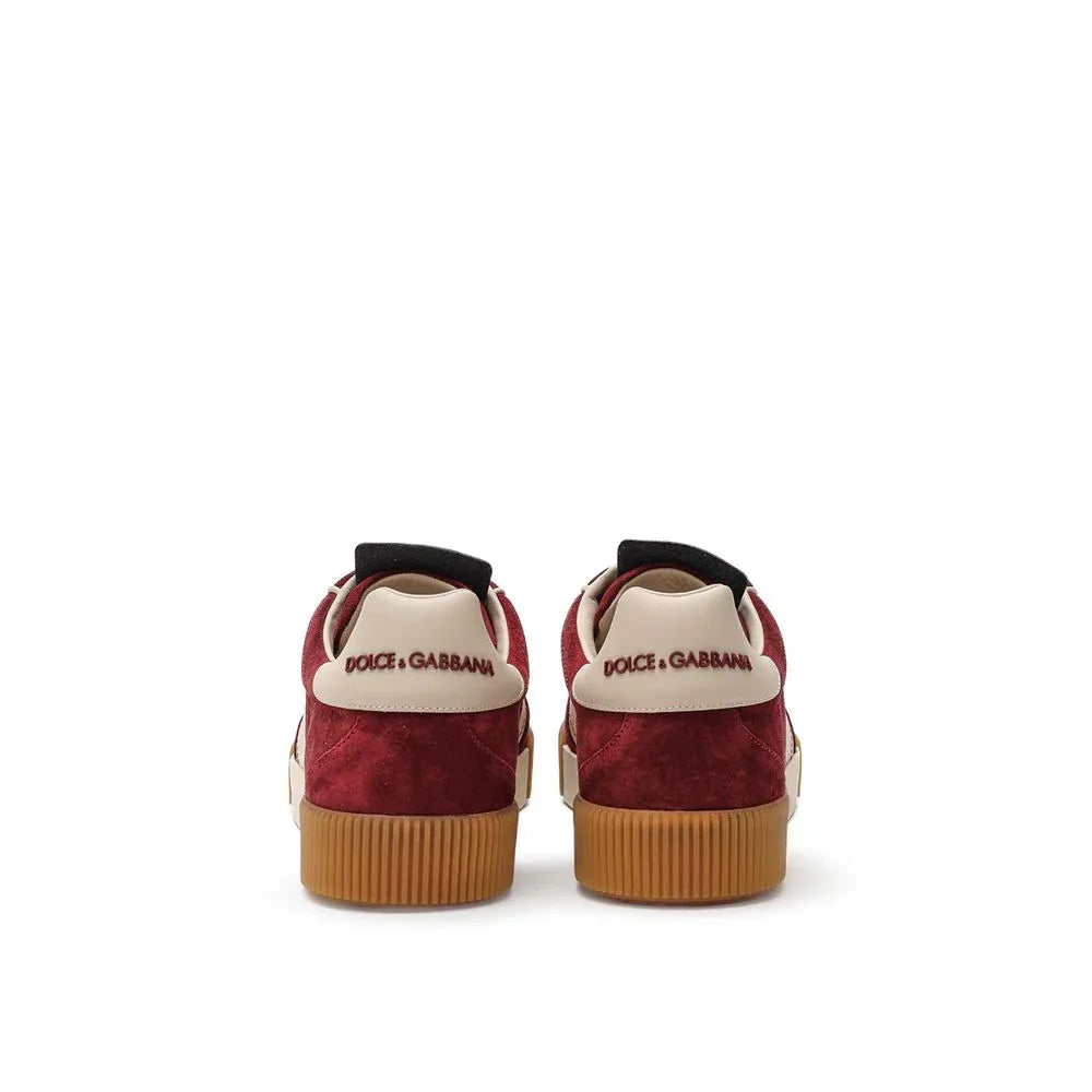 Dolce & Gabbana White Leather Low Top Sneakers - Zeiniez