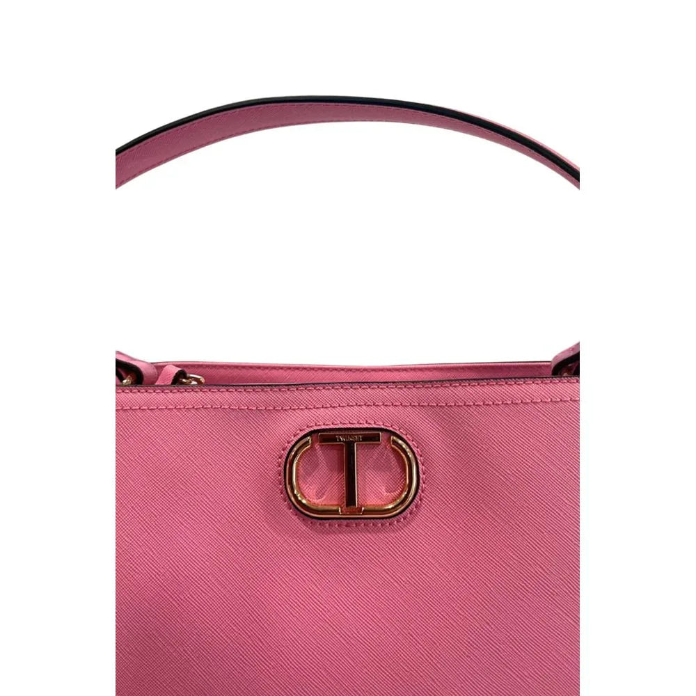 Twinset Pink PU Women Handbag - Zeiniez