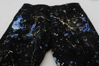 Dolce & Gabbana Black Cotton Color Splash Print Denim Jeans - Zeiniez