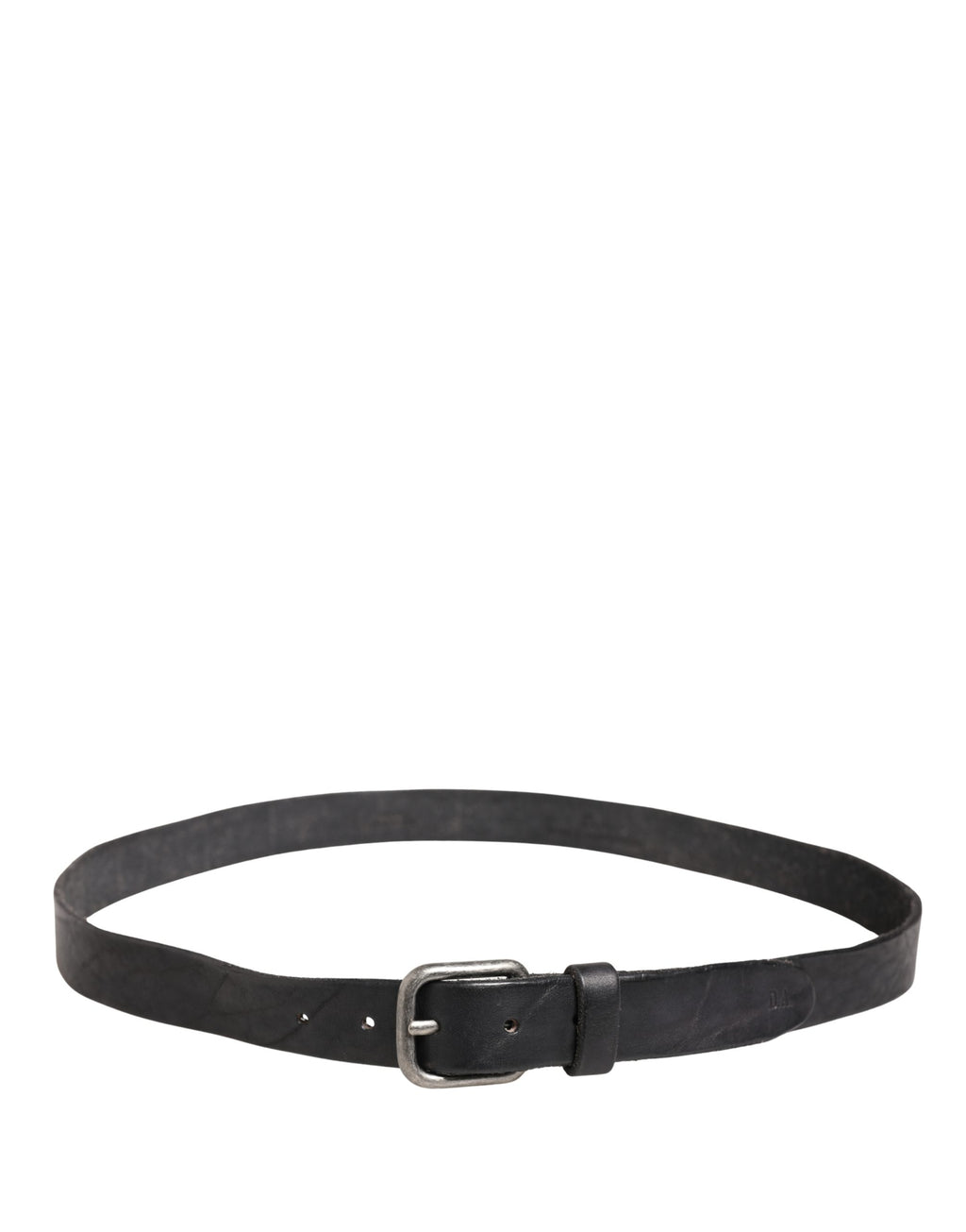 Daniele Alessandrini Men Black Leather Metal Buckle Belt