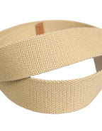 GF Ferre Men Beige Canvas Silver Metal Buckle Cintura Belt - Zeiniez