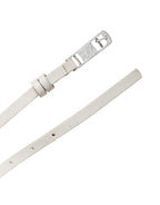 Costume National White Leather Studded Cintura Belt