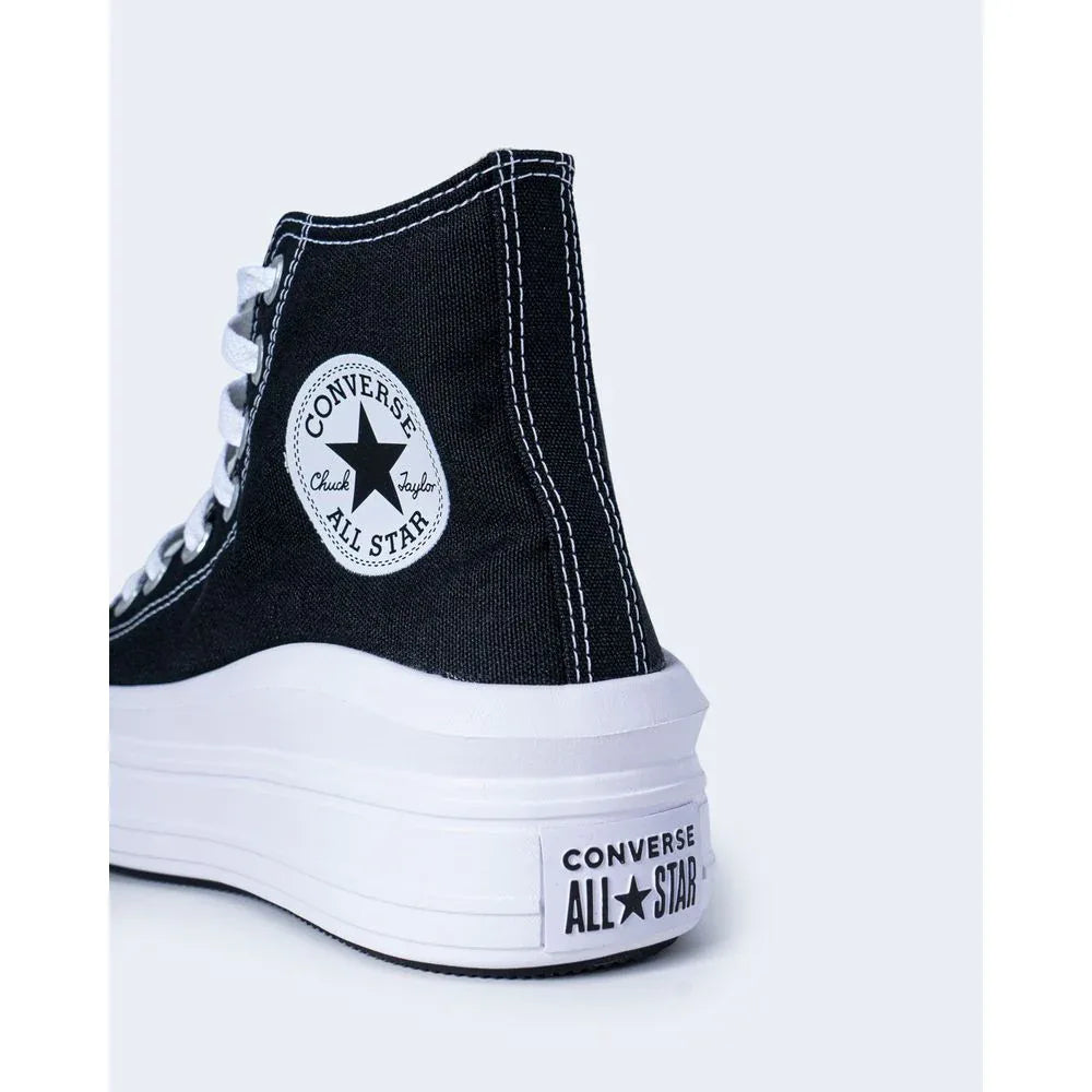 Converse Black Cotton Platform Sneakers - Zeiniez