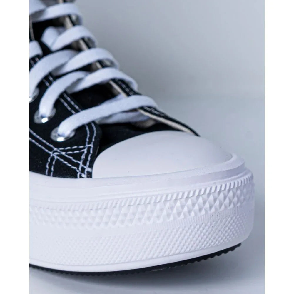 Converse Black Cotton Platform Sneakers - Zeiniez