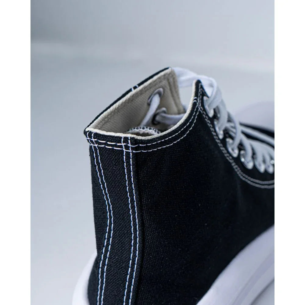 Converse Black Cotton Platform Sneakers - Zeiniez