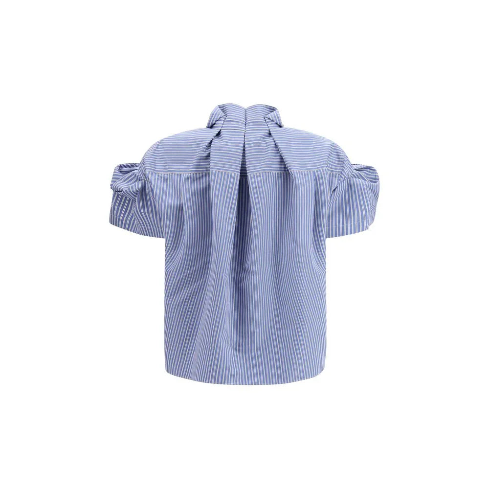 Sacai Blue Polyester Shortsleeve Shirt - Zeiniez
