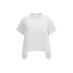 Sacai White Cotton T-Shirt - Zeiniez