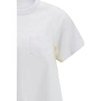 Sacai White Cotton T-Shirt - Zeiniez