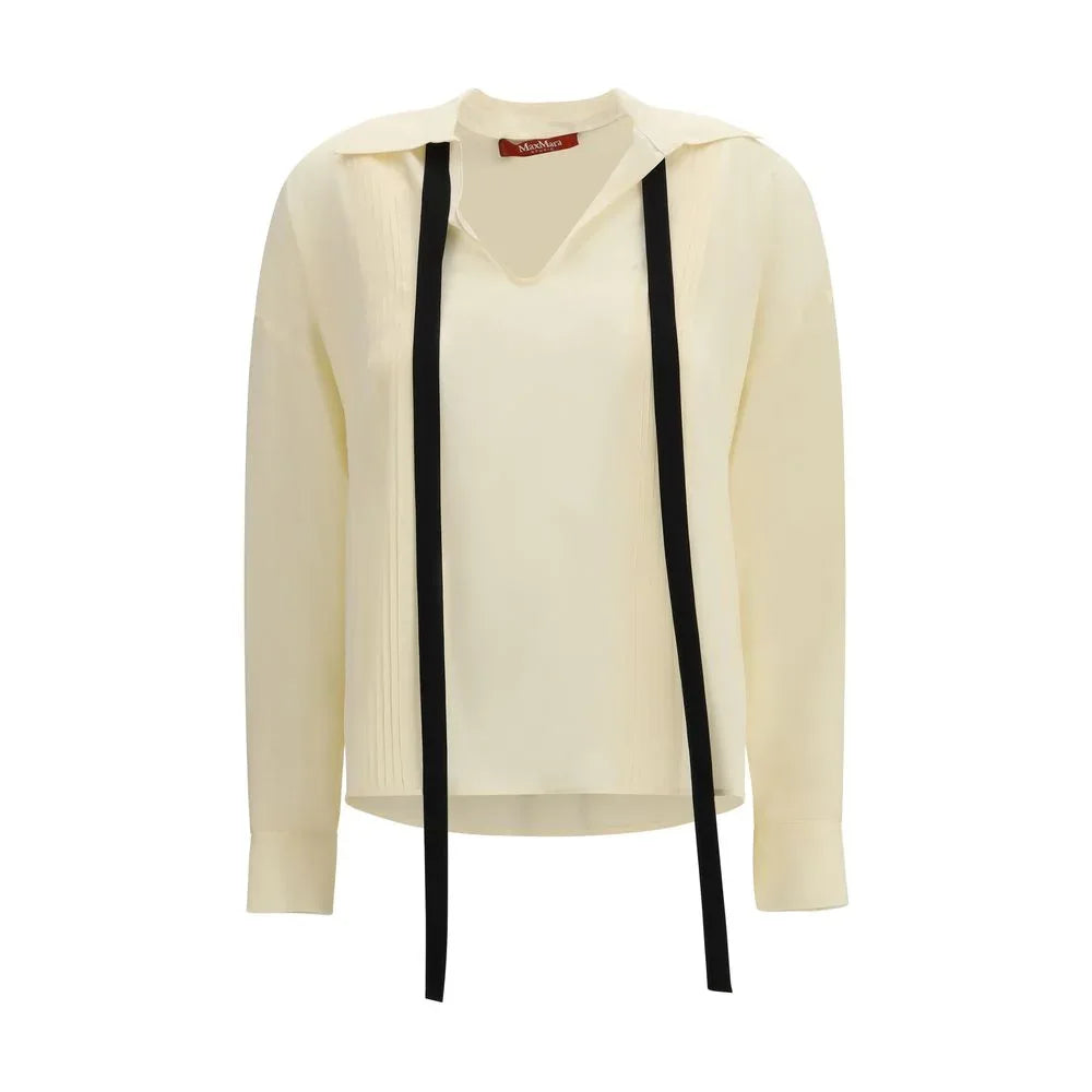 Max Mara Beige Silk Blouse - Zeiniez