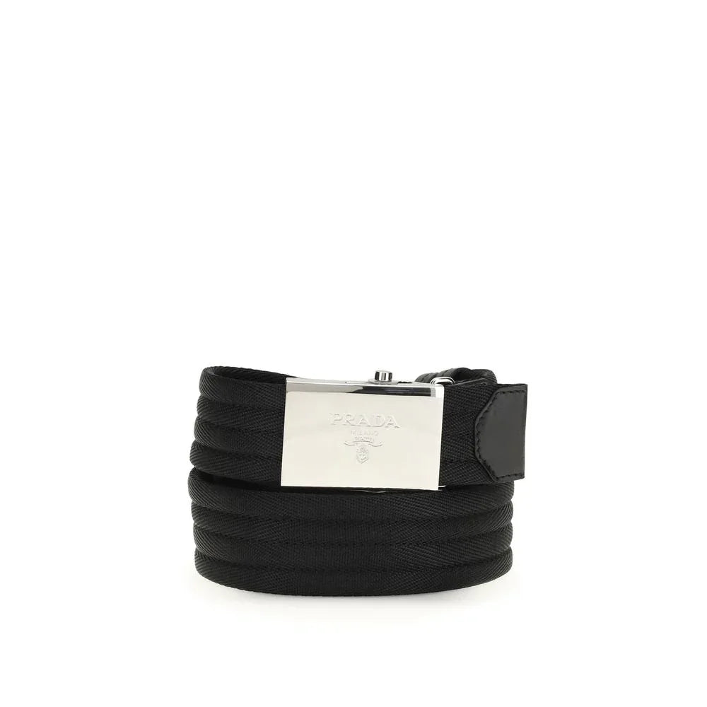 Prada Black Polyester Thin Belt - Zeiniez