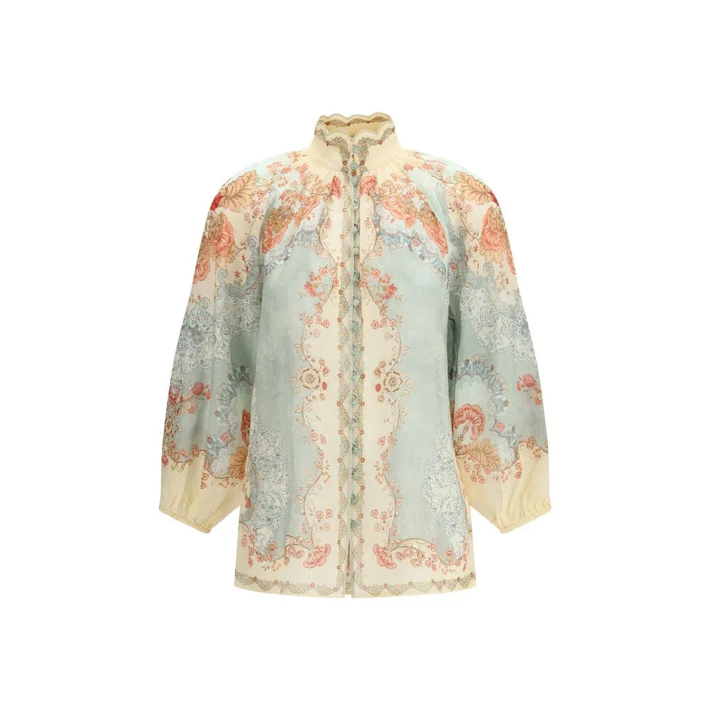Zimmermann Multicolor Ramie Blouse - Zeiniez
