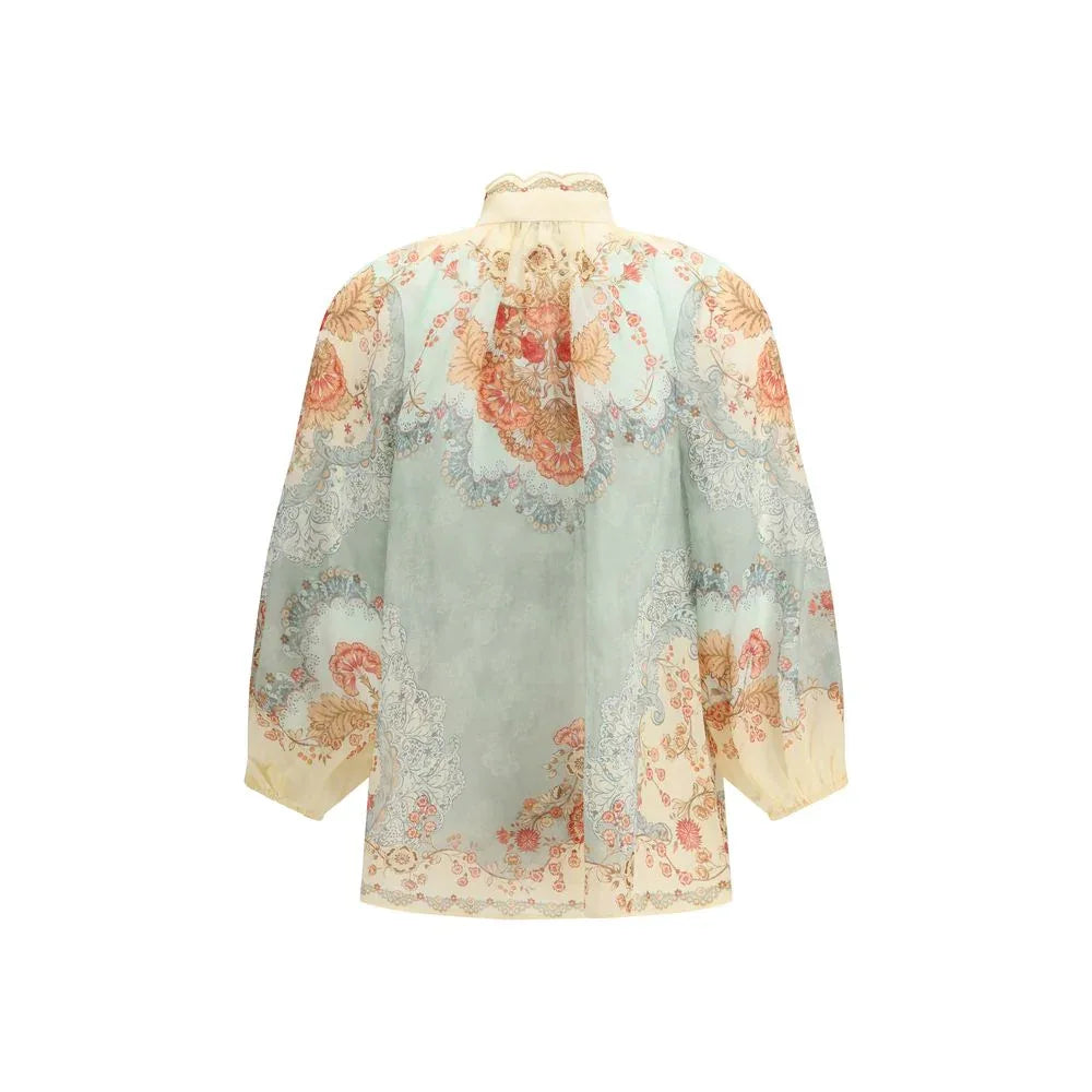 Zimmermann Multicolor Ramie Blouse - Zeiniez