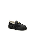 Valentino Garavani Black Calf Leather Bos Taurus Slip-On Loafers - Zeiniez