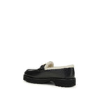 Valentino Garavani Black Calf Leather Bos Taurus Slip-On Loafers - Zeiniez