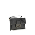 Fendi Black Calf Leather Bos Taurus Clutch Bag - Zeiniez