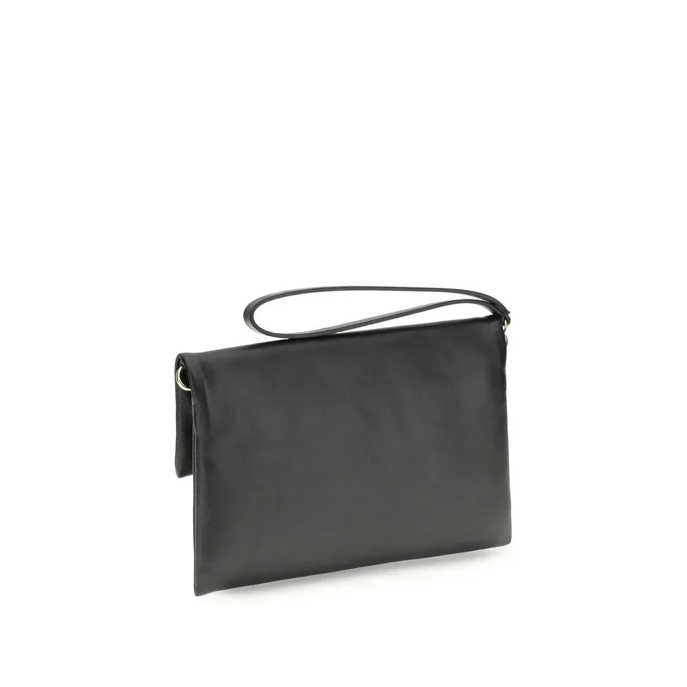 Fendi Black Calf Leather Bos Taurus Clutch Bag - Zeiniez