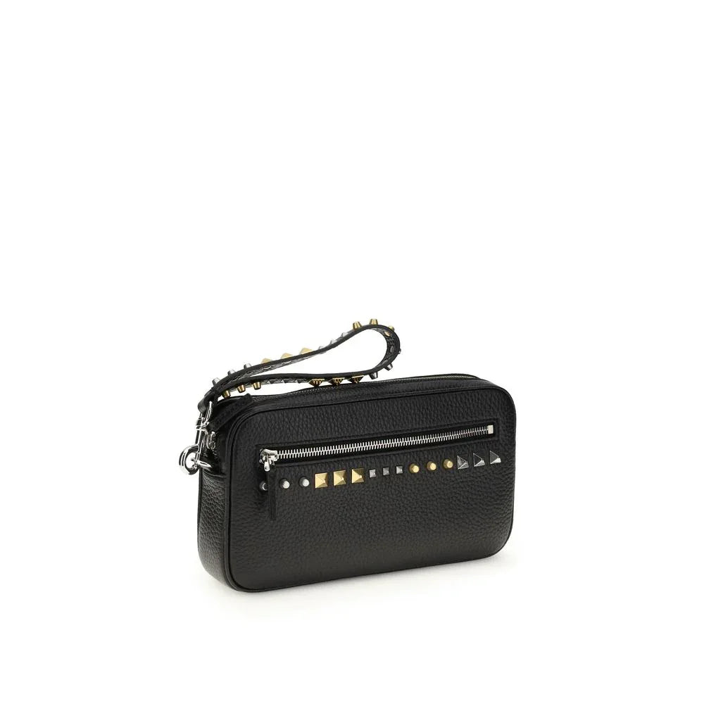 Valentino Garavani Black Calf Leather Bos Taurus Accessories - Zeiniez
