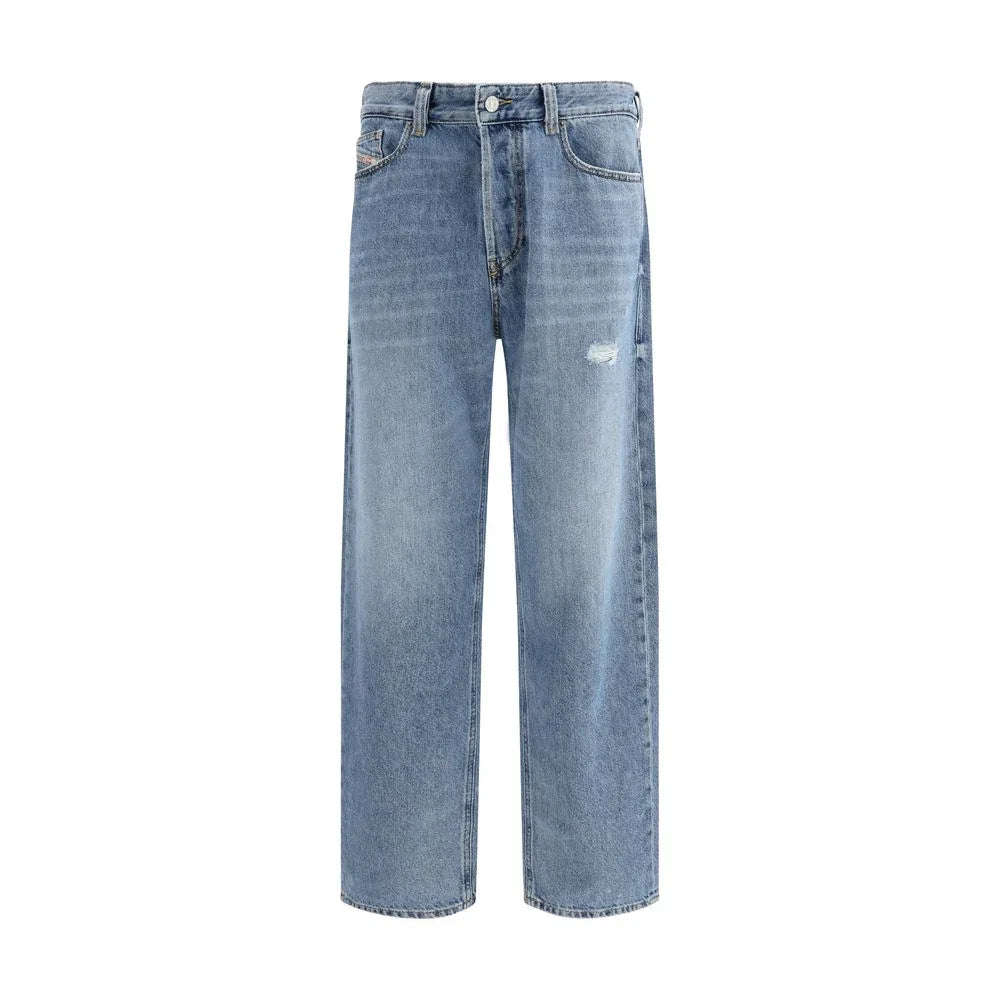 Diesel Blue Cotton Relaxed Fit Jeans - Zeiniez