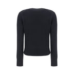 Ami Paris Black Merino Wool Sweatshirt